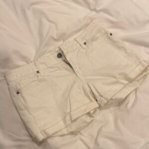 PAIGE Women's White Jean Shorts